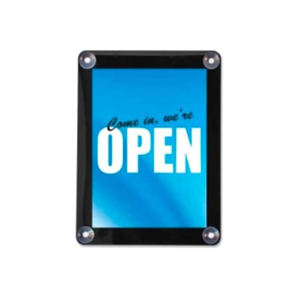 Deflecto Deflect-O Double-Sided Window Display Sign 15in x 12-5/8in Clear 899102 - main